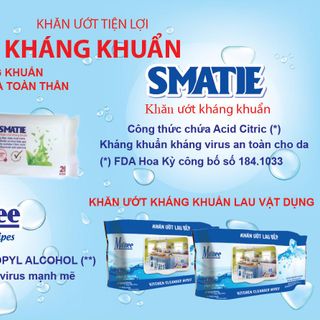 KHĂN ƯỚT KHÁNG KHUẨN SMATIE 20M