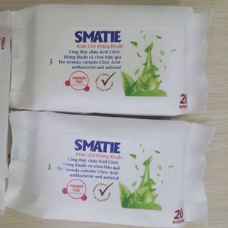 KHĂN ƯỚT KHÁNG KHUẨN SMATIE 20M