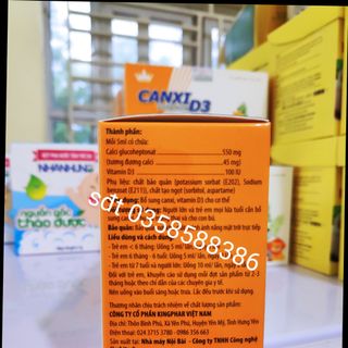 Canxi vitamin D3 Kingphar hộp 20 ống