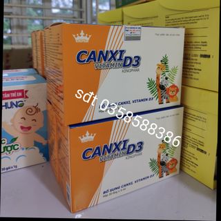 Canxi vitamin D3 Kingphar hộp 20 ống