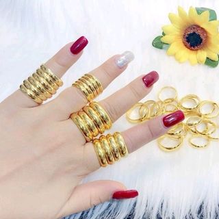 NHẪN CHỈ MẠ VÀNG 24K