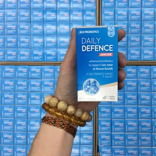 Blis K12 Men tai mũi họng Amidan - BLIS PROBIOTICS DAILY DEFENCE JUNIOR (45g)