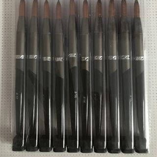 Cọ đắp móng bột mầu đen, ghi, viền bạc số 14, 16