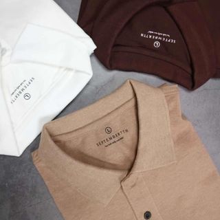 Áo Thun Nam Có Cổ Vải Cá Sấu Cotton 65% Chuẩn