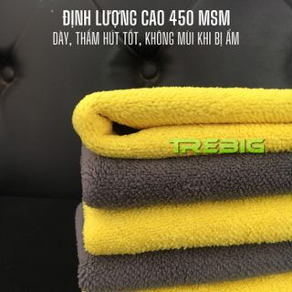Khăn lau chuyên dụng sợi lông cừu tổng hợp 30cm x 30cm định lượng cao - Đồ chơi ô tô Trebig