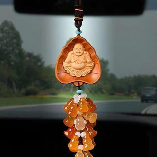 Khánh treo oto làm bằng gỗ và đá mã não