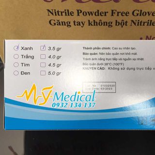 Găng tay y tế không bột Merci Nitrile