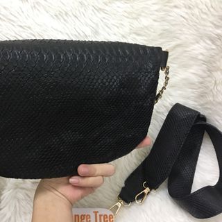 Túi đeo chéo vân rắn cực chất