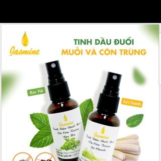Tinh dầu xịt phòng đuổi muỗi và côn trùng hương sả chanh và hương bạc hà Jasmine 50ml