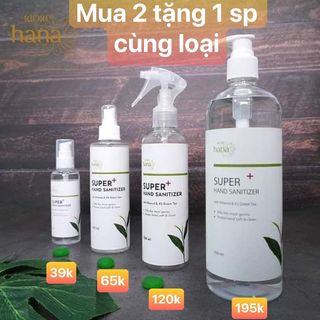 NƯỚC RỬA TAY KHÔ DIỆT KHUẨN RIORI SUPER HAND SANITIZER MUA 2 TẶNG 1