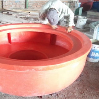Sản xuất thúng đáy kính ,thuyền thúng du lịch