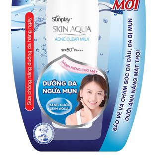 Sữa chống nắng dưỡng da ngừa mụn Sunplay Skin Aqua Acne Clear SPF 50+ PA++++ 25g