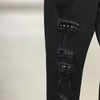 Quần Denim/Jeans Trend Slim Dài Đính Phụ Kiện