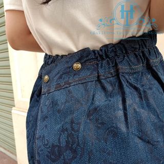 Váy chống nắng Jean Họa Tiết