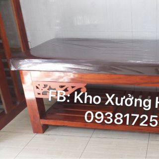 Giường gội 2in1 khung gỗ spa massage