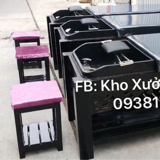 Giường gội 2in1 khung gỗ spa massage