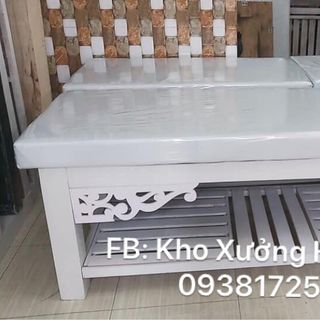 Giường gội 2in1 khung gỗ spa massage