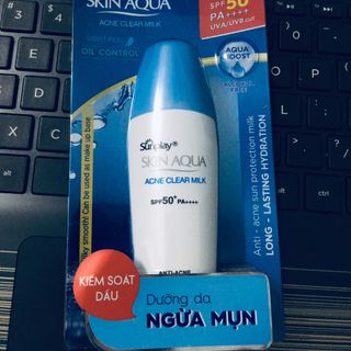 Sữa chống nắng dưỡng da ngừa mụn Sunplay 25g (Skin Aqua Acne Clear Milk )