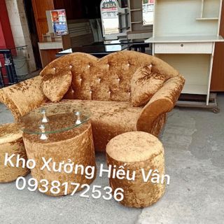 Ghế sofa nhung bộ trái tim
