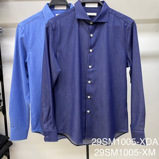 Áo Sơ Mi Cotton Basic Slim Cổ bè (Spread) Trơn
