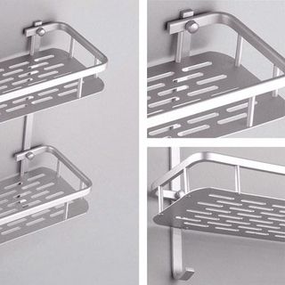 Kệ Nhà Tắm 2 Tầng Chữ Nhật Hợp Kim Nhôm