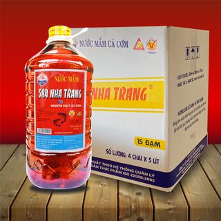 Nước mắm Cá cơm - 584 Nha Trang - Loại 15 độ đạm - Chai nhựa PET 5 Lít