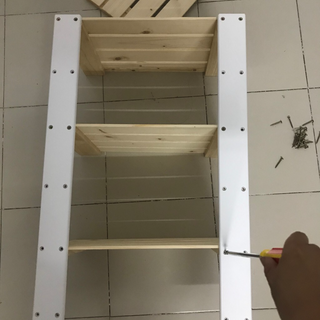 Kệ gỗ 4 tầng đa năng dễ tháo lắp có thể nâng hạ kệ tuỳ ý, gọn nhẹ
