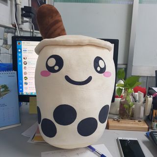 gối ôm ly trà sữa