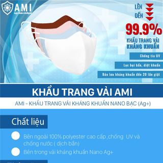khẩu trang kháng khuẩn AMI 99.9%