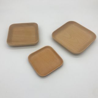 Khay gỗ beech kiểu vuông các loại