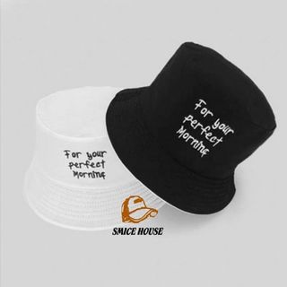 NÓN TAI BÈO BUCKET THÊU CHỮ