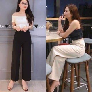 Quần tây sớ xuông khóa sườn cạp cao chất vải tuyết mưa cao cấp