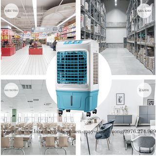 Quạt điều hòa AQUA làm mát bằng hơi nước công nghệ Nhật Bản-công suất 130W-lưu lượng gió 6000m3/h-thể tích bình 35L-tiết kiệm điện bằng 1/16 lần điều hòa-Bảo hành 01 năm