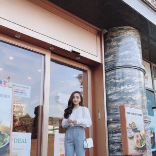 Quần bagy 1 cúc bọc vải chất vintex cao cấp