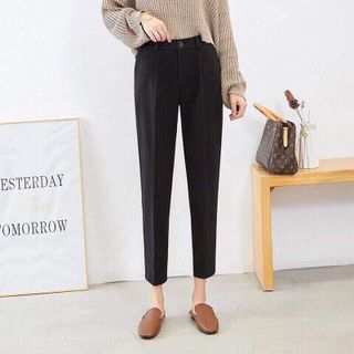 Quần baggy dáng công sở cạp chun