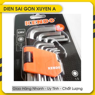 Bộ 9 lục giác đầu bi 1.5mm - 10mm CRV KENDO 20736 giá sỉ