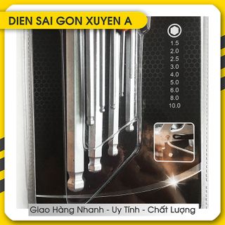 Bộ 9 lục giác đầu bi 1.5mm - 10mm CRV KENDO 20736