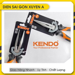 Kìm kềm mũi nhọn 200mm 8inch CRV TPR KENDO 10304 - Điện Sài Gòn Xuyên Á