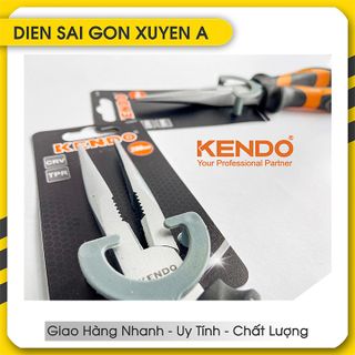 Kìm kềm mũi nhọn 200mm 8inch CRV TPR KENDO 10304 - Điện Sài Gòn Xuyên Á