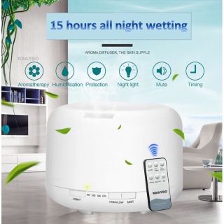 Máy khuếch tán tinh dầu trụ tròn 300ml kèm remote