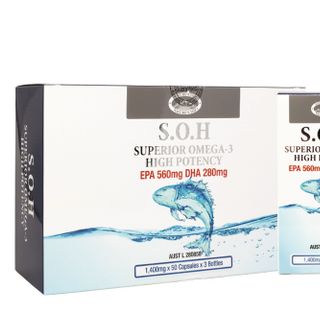 Set Viên uống Omega-3 hàm lượng cao Nature's Top S.O.H Superior Omega-3 High Potency