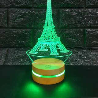 Đế gỗ đèn Led 3D