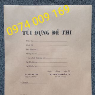 Túi đựng đề thi (100 cái)