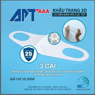 kHẨU TRANG 3D KHÁNG KHUẨN (MASK CARE)