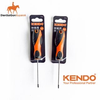 Tô vít - Tuốt nơ vít bake có nam châm PH0 x 75mm CRV TPR KENDO 20121 - Điện sài gòn xuyên á