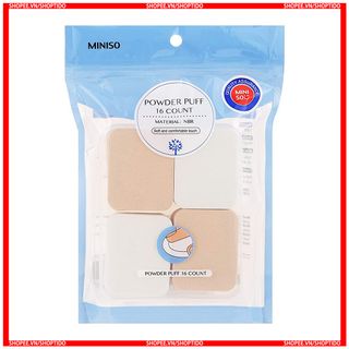 Combo 16 cái bông mút đánh phấn hình vuông mềm mịn Miniso NCC SHOPTIDO