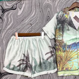 BỘ NGỦ LỤA SATIN _ BỘ PYJAMA GẤM LỤA HOẠ TIẾT