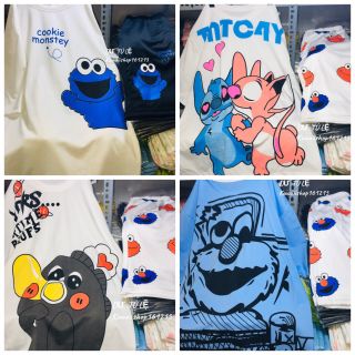 Ảnh thật full Set hoạt hình cartoon quần short đùi cotton lạnh