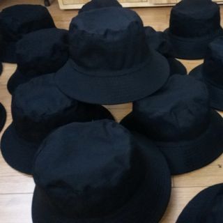 nón bucket đen trơn