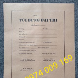 Bán túi đựng bài thi theo mẫu bộ GD&
